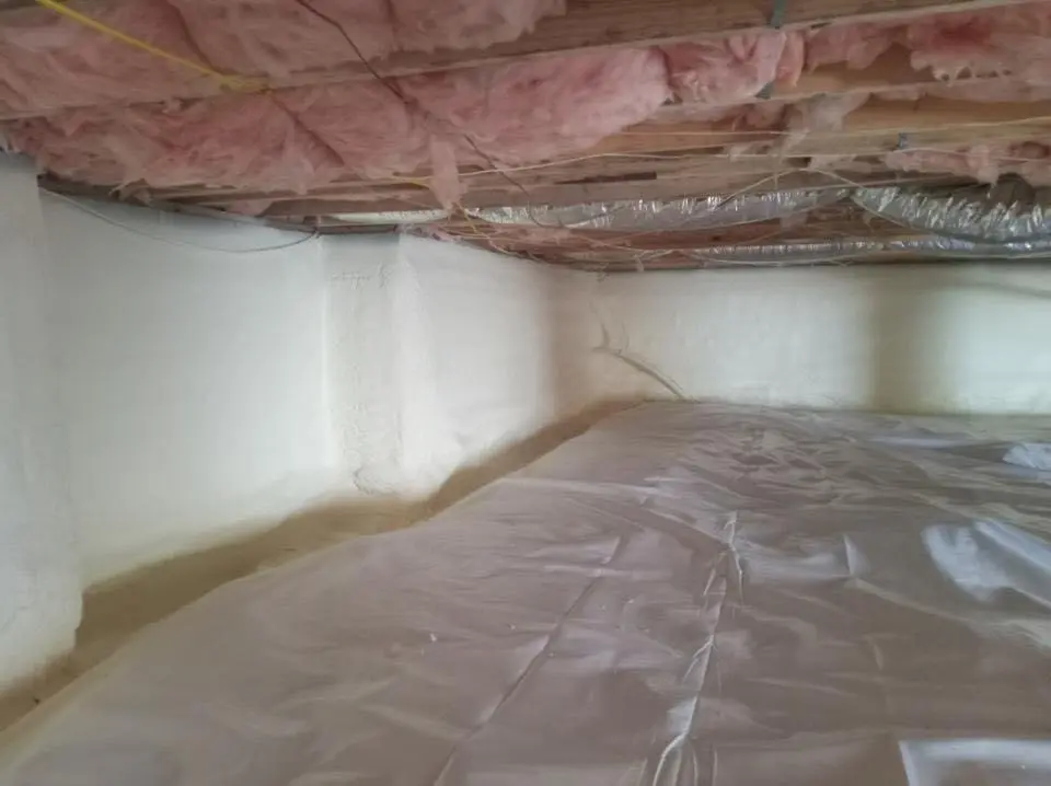 Crawl space encapsulation with closed-cell spray foam for Spray Foam Roofing in Pimmit Hills