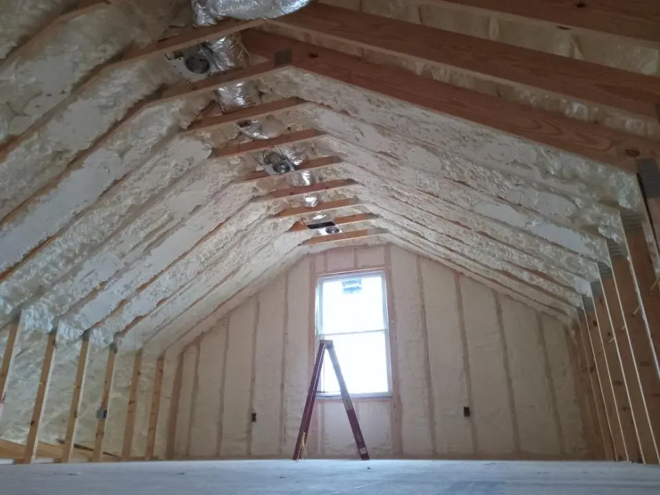 Spray foam roofing application for Crawl Space Insulation project in Pimmit Hills